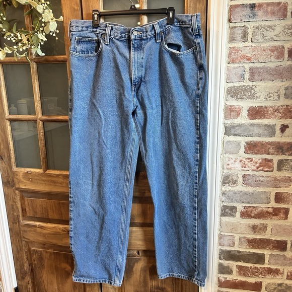 Carhartt Other - Vintage Carhartt Jeans Men's 40x30 Relaxed Fit Leather Patch Medium‎ Wash